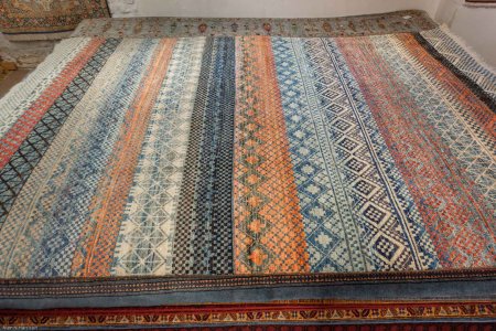 Hand-Knotted Modern Afghan Rug From Afghanistan