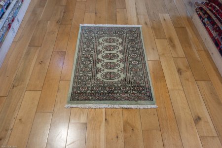 Hand-Knotted Bokhara Rug From Pakistan