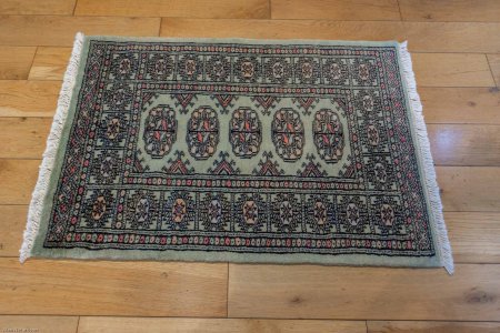 Hand-Knotted Bokhara Rug From Pakistan
