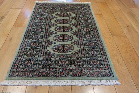 Hand-Knotted Bokhara Rug From Pakistan