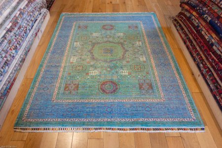 Hand-Knotted Fine Mamluk Rug From Afghanistan