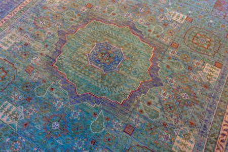 Hand-Knotted Fine Mamluk Rug From Afghanistan