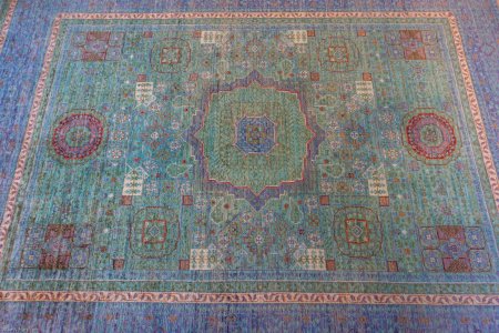 Hand-Knotted Fine Mamluk Rug From Afghanistan