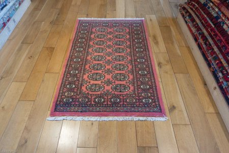 Hand-Knotted Bokhara Rug From Pakistan