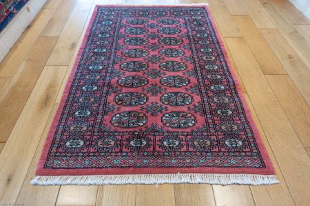 Hand-Knotted Bokhara Rug From Pakistan