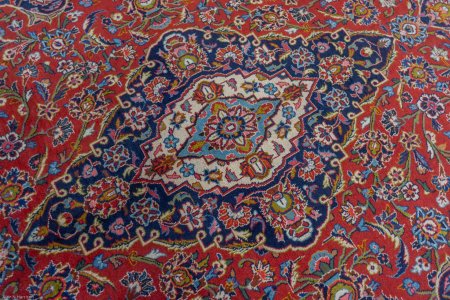 Hand-Knotted Kashan Rug From Iran (Persian)