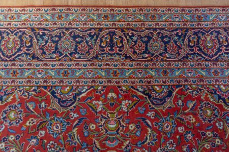 Hand-Knotted Kashan Rug From Iran (Persian)