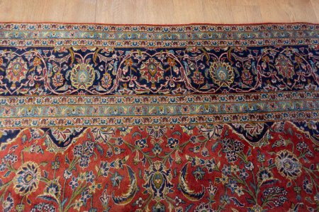 Hand-Knotted Kashan Rug From Iran (Persian)