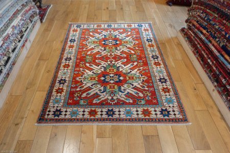 Hand-Knotted Fine Afghan Rug From Afghanistan