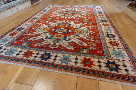 Hand-Knotted Fine Afghan Rug From Afghanistan