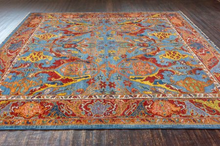 Hand-Knotted William Morris Design Rug From Afghanistan