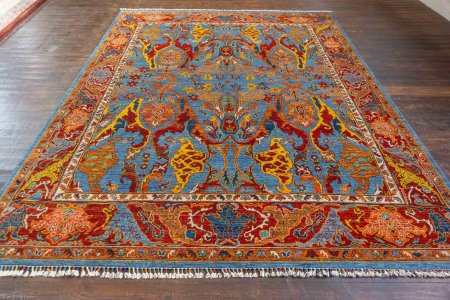 Hand-Knotted William Morris Design Rug From Afghanistan