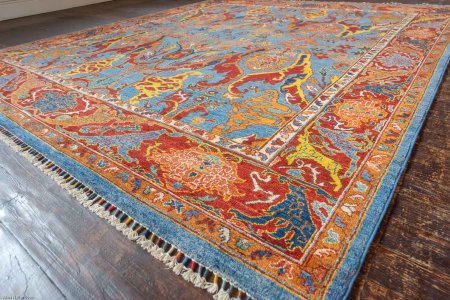 Hand-Knotted William Morris Design Rug From Afghanistan