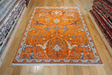 Hand-Knotted Afghan Yalameh Rug From Afghanistan