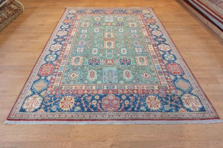 Hand-Knotted Waziri Rug From Afghanistan