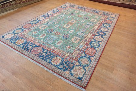 Hand-Knotted Waziri Rug From Afghanistan