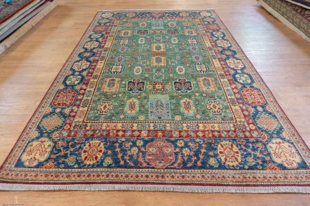 Hand-Knotted Waziri Rug From Afghanistan