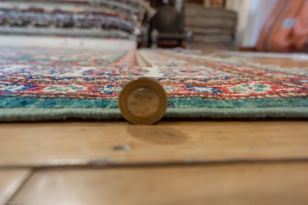 Hand-Knotted Fine Kazak Rug From Afghanistan