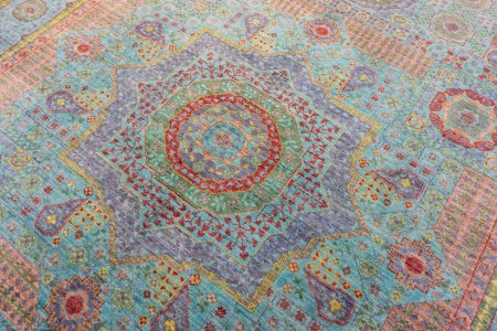 Hand-Knotted Fine Mamluk Rug From Afghanistan