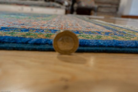 Hand-Knotted Fine Mamluk Rug From Afghanistan