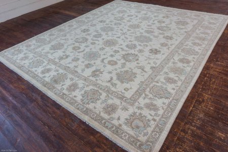 Hand-Knotted Ziegler Rug From Afghanistan