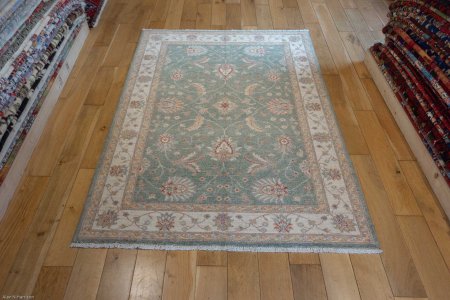 Hand-Knotted Ziegler Rug From Afghanistan