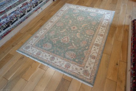 Hand-Knotted Ziegler Rug From Afghanistan