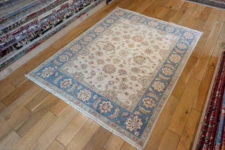 Hand-Knotted Ziegler Rug From Afghanistan