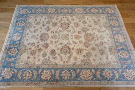 Hand-Knotted Ziegler Rug From Afghanistan