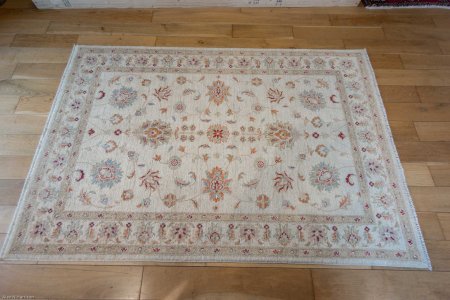 Hand-Knotted Ziegler Rug From Afghanistan