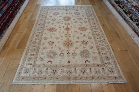 Hand-Knotted Ziegler Rug From Afghanistan