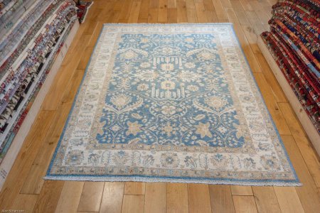 Hand-Knotted Ziegler Rug From Afghanistan