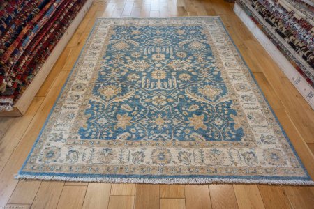 Hand-Knotted Ziegler Rug From Afghanistan