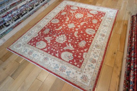 Hand-Knotted Ziegler Rug From Afghanistan