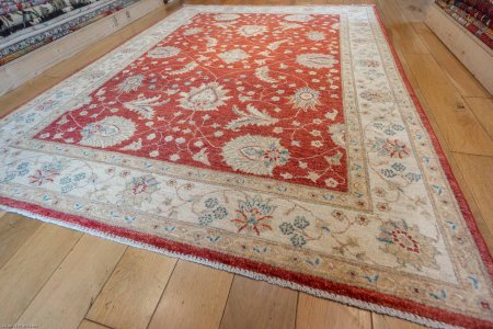 Hand-Knotted Ziegler Rug From Afghanistan