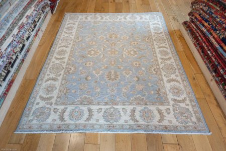 Hand-Knotted Ziegler Rug From Afghanistan