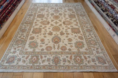 Hand-Knotted Ziegler Rug From Afghanistan