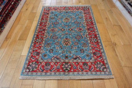 Hand-Knotted Ziegler Rug From Afghanistan