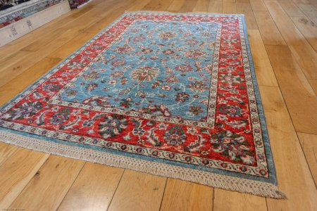 Hand-Knotted Ziegler Rug From Afghanistan