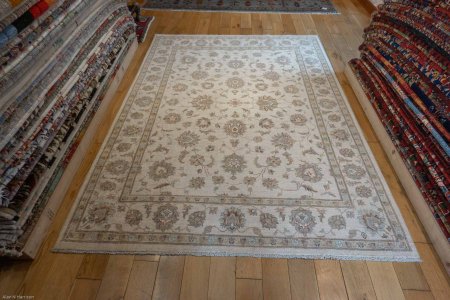 Hand-Knotted Ziegler Rug From Afghanistan
