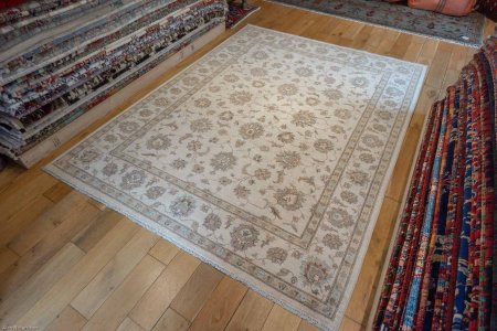 Hand-Knotted Ziegler Rug From Afghanistan