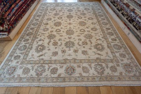 Hand-Knotted Ziegler Rug From Afghanistan