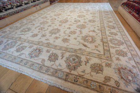 Hand-Knotted Ziegler Rug From Afghanistan