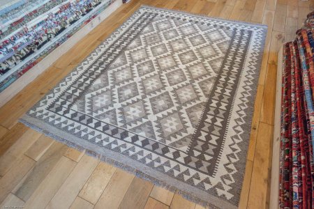 Hand-Made Mazar Kilim From Afghanistan