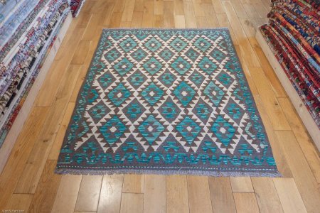 Hand-Made Mazar Kilim From Afghanistan