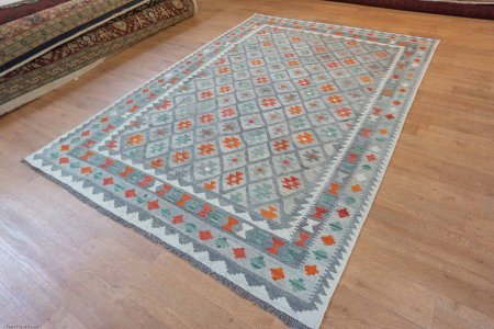 Hand-Made Mazar Kilim From Afghanistan