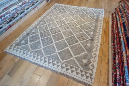 Hand-Made Mazar Kilim From Afghanistan