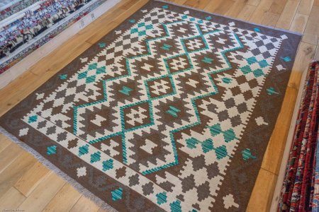 Hand-Made Mazar Kilim From Afghanistan