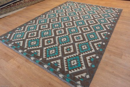 Hand-Made Mazar Kilim From Afghanistan