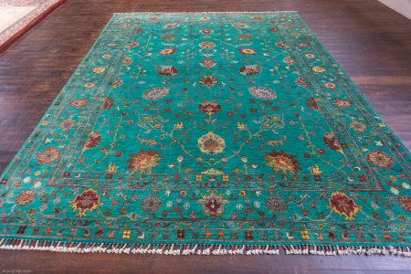 Hand-Knotted Sultanabad Rug From Afghanistan